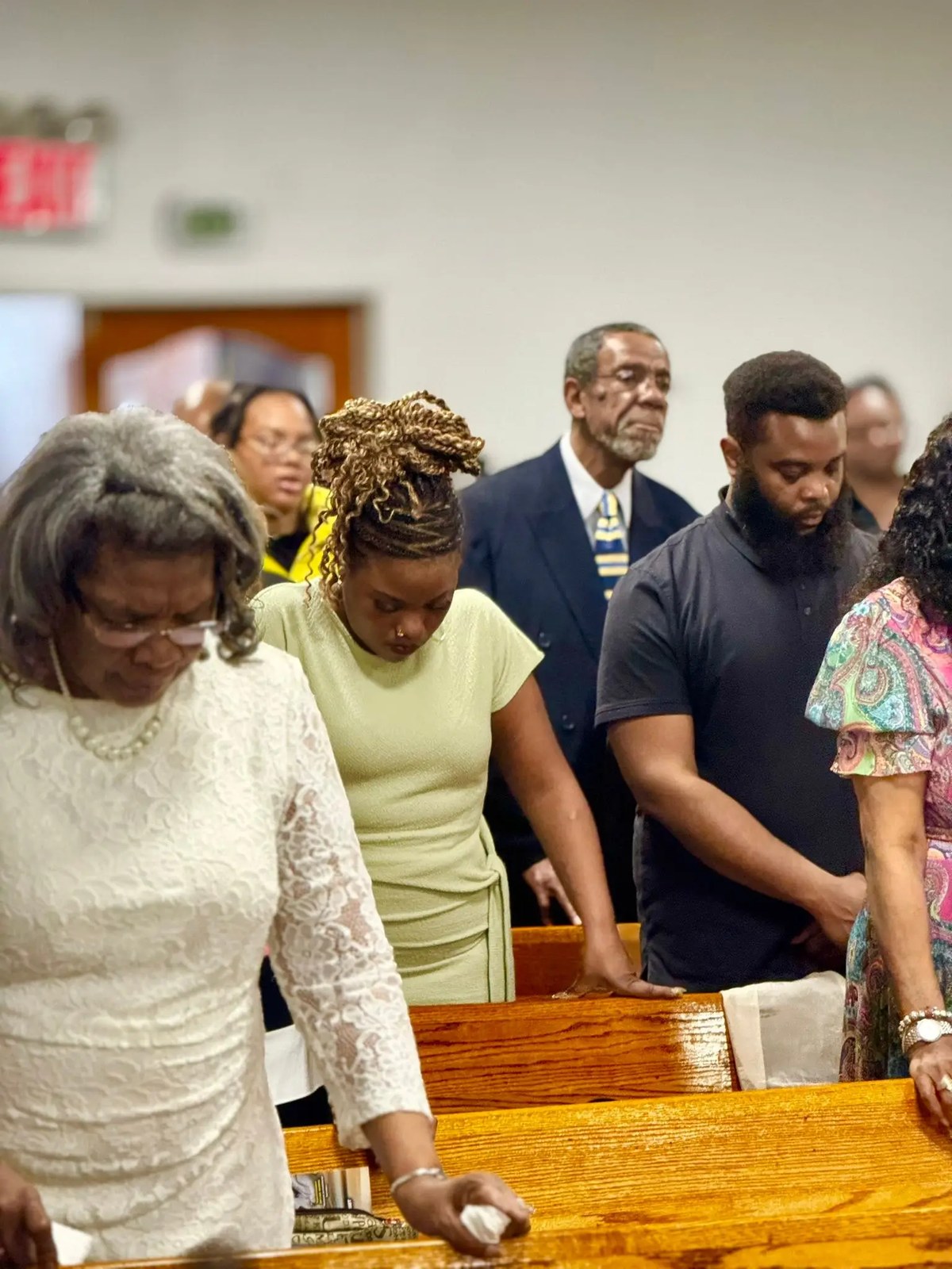 Unity Temple members during prayer and worship.
