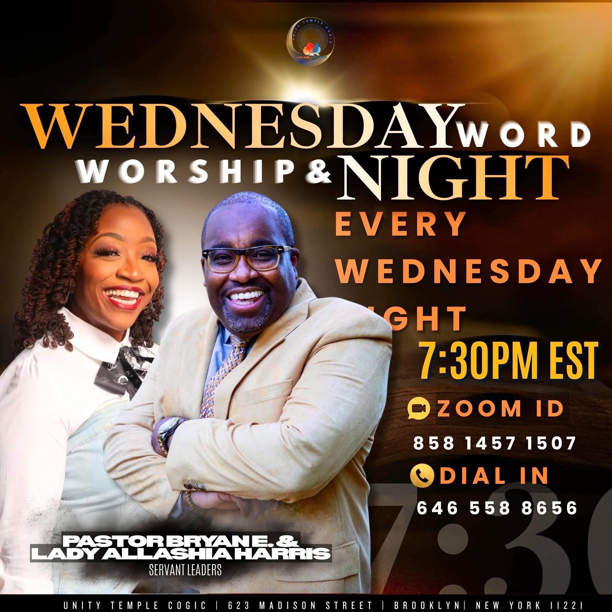 Wednesday Worship and the Word flyer.